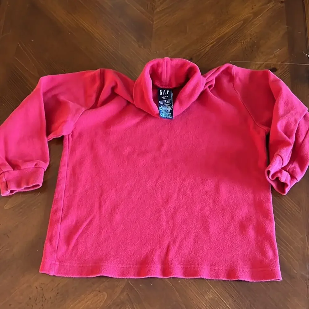 Gap Boys XS (4) Bundle of 2 Turtleneck Tops Black Red Cotton Knit